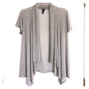 Silver Short Sleeve Cardigan